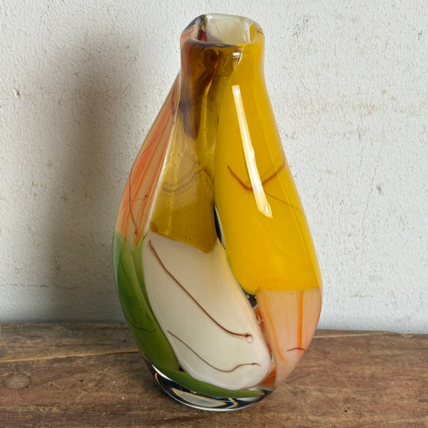 Vintage Mid Century Glas Vase Mdina Malta
