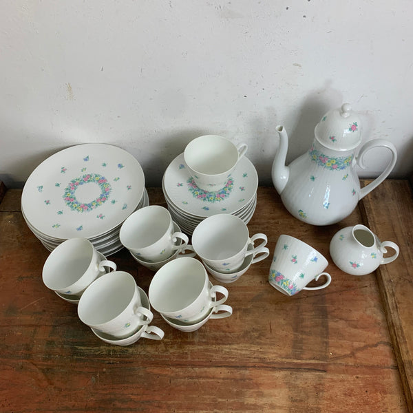 Vintage Kaffeeservice Romanze bunt Blumen von Björn Wiinblad für Rosenthal