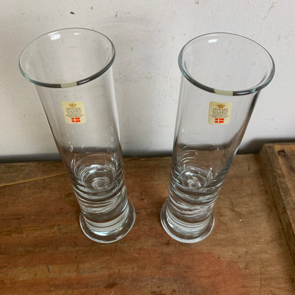 2 vintage zylindrische Trinkgläser High Life von Per Lütken für Holmegaard