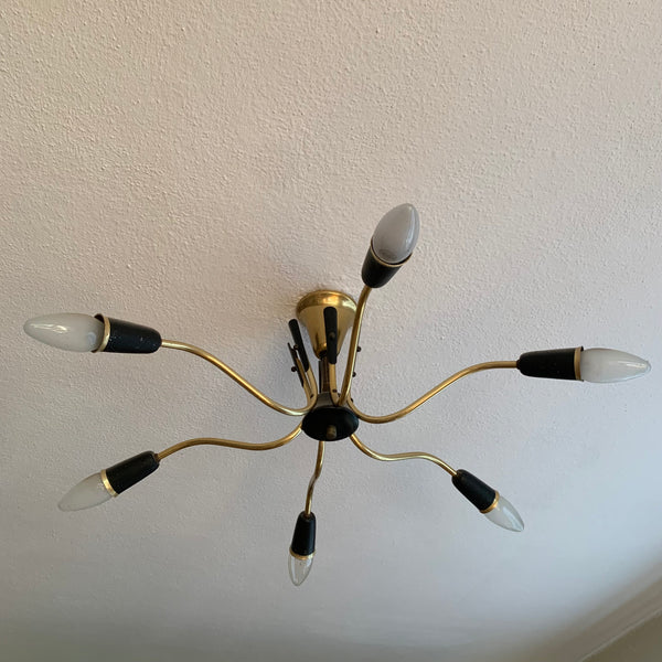 Vintage Mid Century Sputnik Spider Deckenlampe