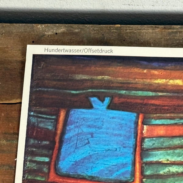 Offsetdruck Plakat Der Geher von Friedensreich Hundertwasser Galerie Thomas München