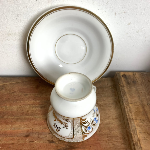 Antike Porzellan Prunk Tasse Gold von Tielsch Der Hausfrau