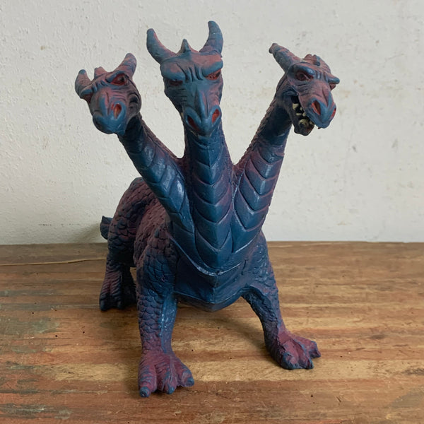 Vintage Aktionfigur Godzilla Style Dreiköpfiger Drache von Chitech