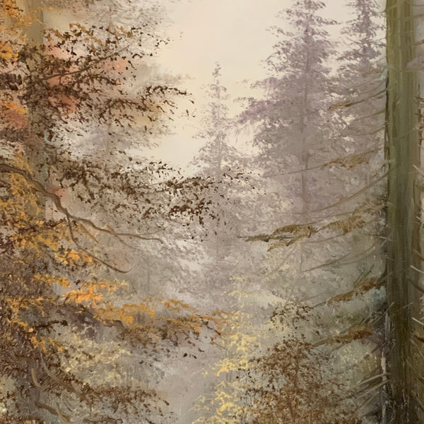 Ölgemälde Wald im Nebel von Heinz Böckmann