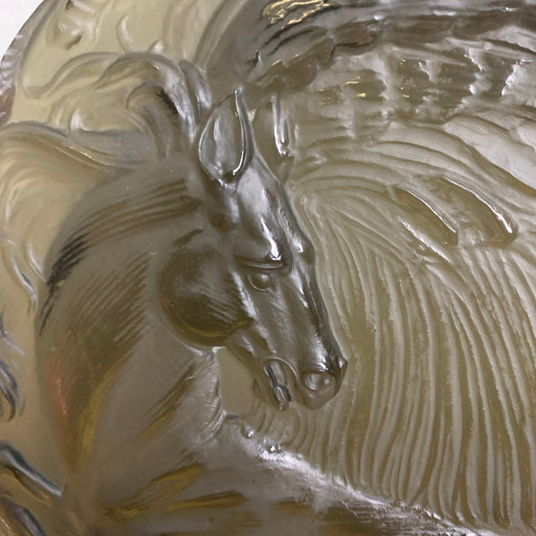 Vintage Glaskunst Jahresteller Pegasus Pferd von Ernst Fuchs für Rosenthal