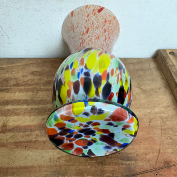 Vintage regenbogenfarbene Murano Vase