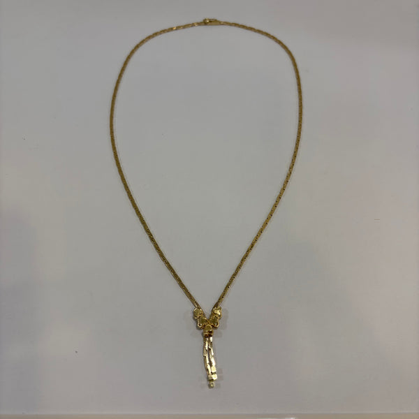 Kette mit Goldschleife 585er Gold in Y-Form