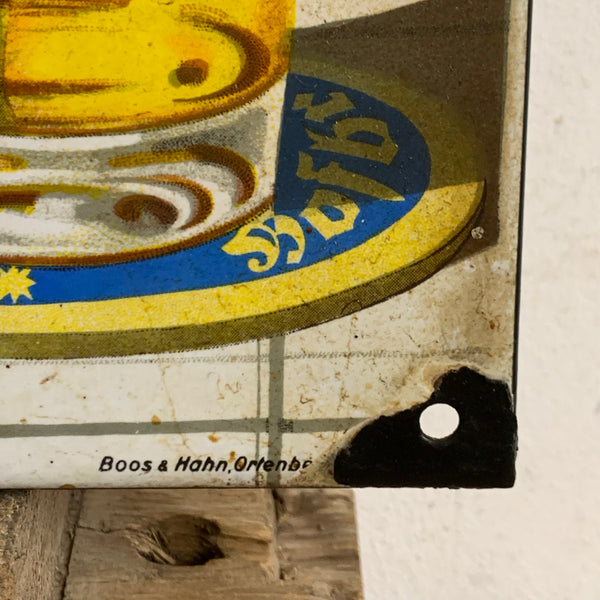 Vintage Emaille Schild Hofbrauhaus Coburg