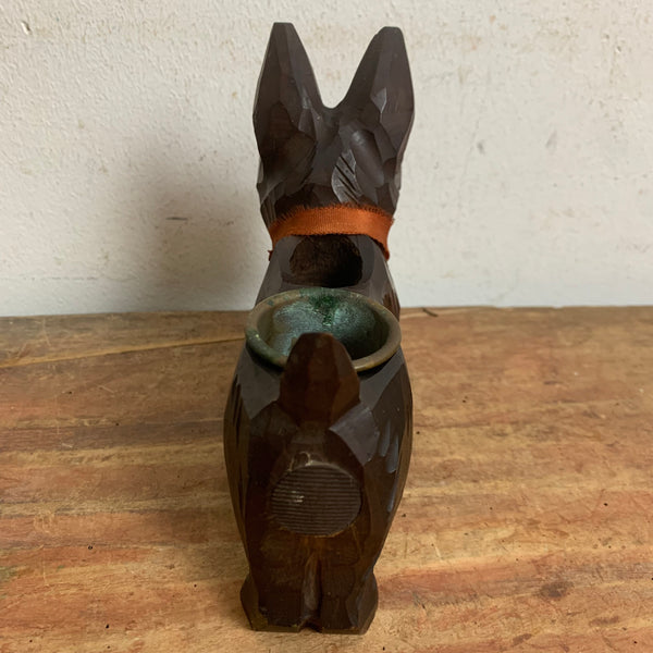 Art Deco Scottish Terrier Pfeiffenhalter Zigarren Zündholz Halter
