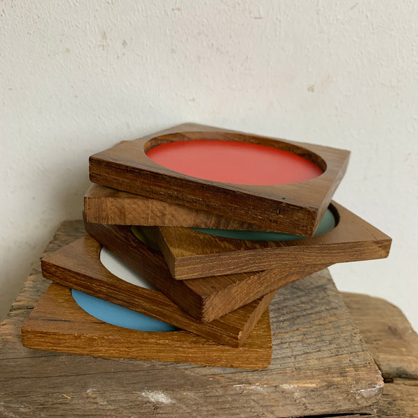 Vintage Teakholz Untersetzer von Laurids Lonborg