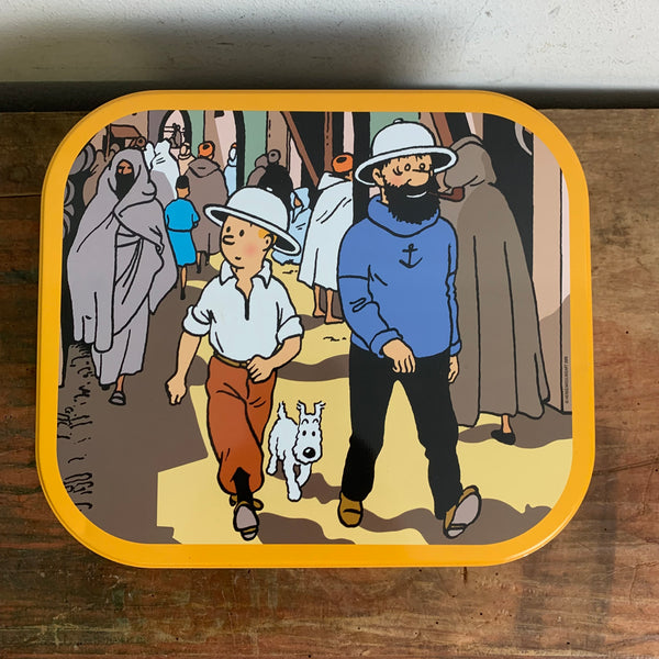 Vintage Blechdose Tim und Struppi Die Krabbe mit der goldenen Schere 3