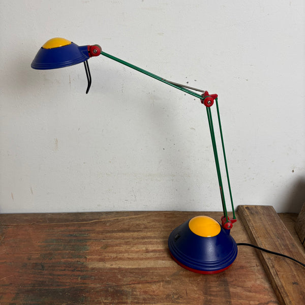 Vintage Schreibtisch Lampe mit Gelenkarm im Memphis Style