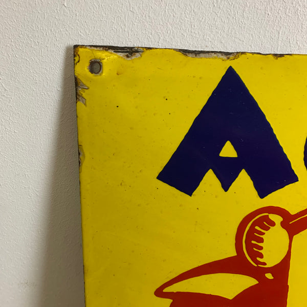 Großes einmaliges Emaille Schild Achtung Ausfahrt