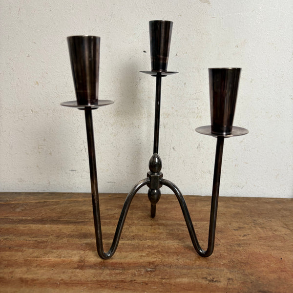 Vintage versilbert Kerzenleuchter von Berg Denmark