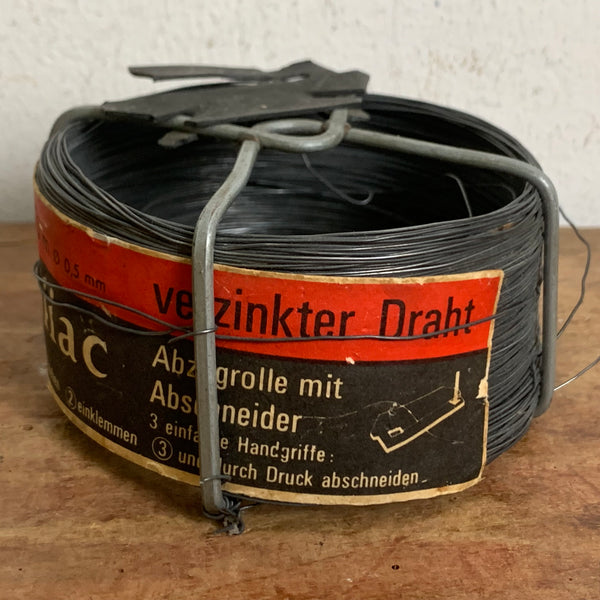 Vintage Verzinkter Draht auf Abzugrolle von Filiac