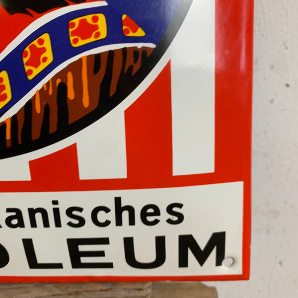 Emaille Schild Dapol rein amerikanisches Petroleum
