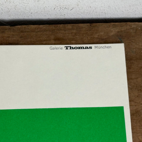 Offsetdruck Plakat 4 Bewegungen um eine Achse: Diagonal rot gegen grün und blau gegen gelb von Richard Paul Lohse Galerie Thomas München