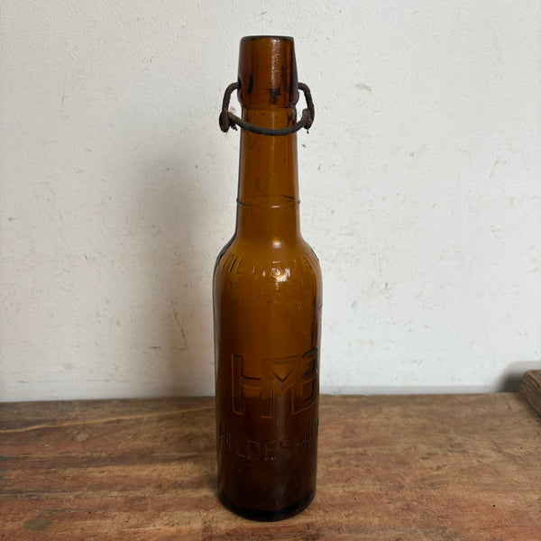Antike Bügelverschluss Bierflasche Hildesheimer Aktien Brauerei