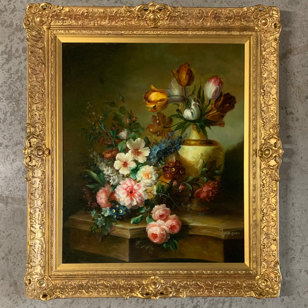 Ölgemälde Blumenstillleben von Emillio Greco
