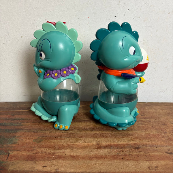 2 große Figur Dapsy Dino Happy Hippos Ü-Ei Schoko Bons