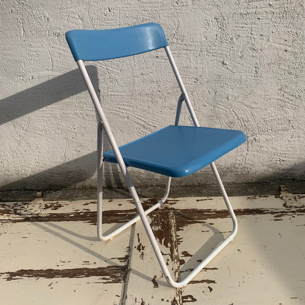 Vintage Design Klappstuhl von Hans Lindfors für Höganäsmöbler blau