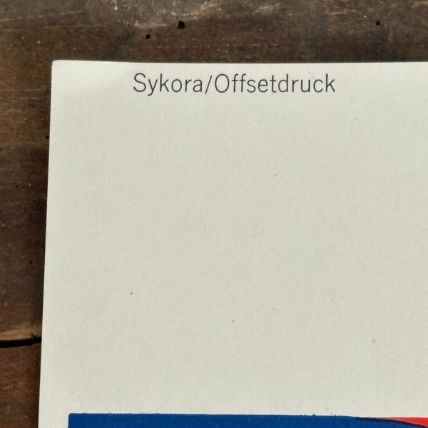 Offsetdruck Plakat Struktur Rot-Blau von Zdeněk Sýkora Galerie Thomas München