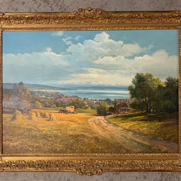 Ölgemälde Erntezeit am Bodensee von Brandes