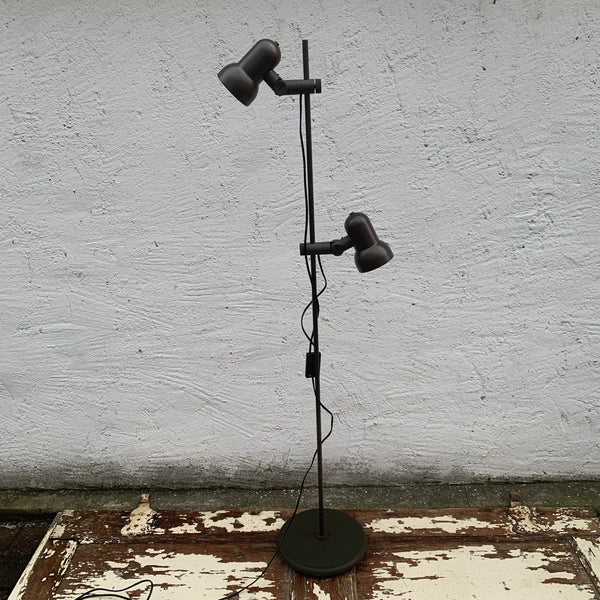 Vintage Stehlampe 2 Spot von Hustadt Leuchten in braun