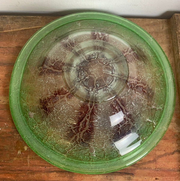 Art Deco Glas Schale Ikora von Karl Wiedmann für WMF