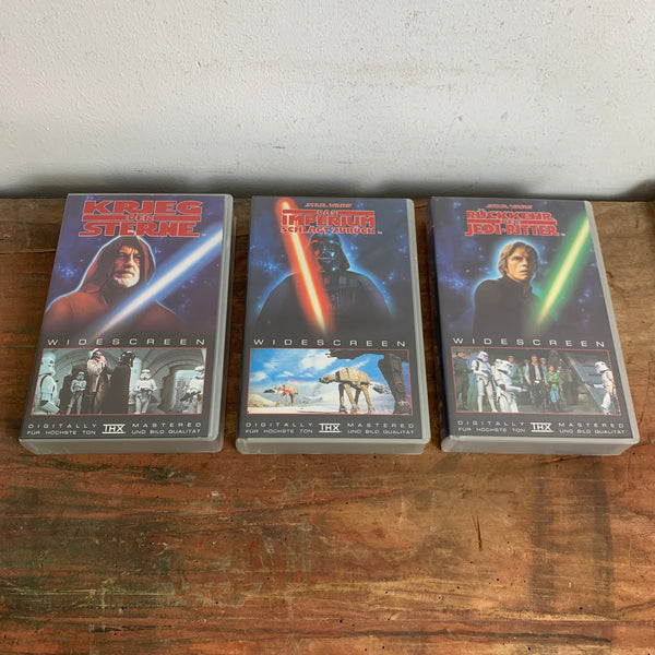 3 Star Wars VHS Video Kassetten