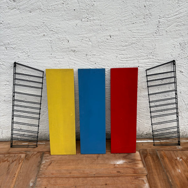 Vintage buntes Metall Regal von D. Dekker für TOMADO Holland