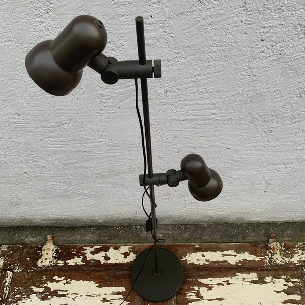 Vintage Stehlampe 2 Spot von Hustadt Leuchten in braun