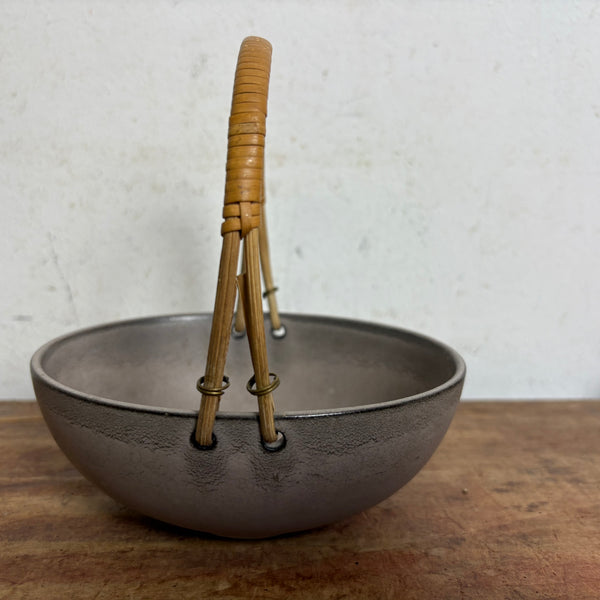 Vintage Mid Century Keramik Schale mit Henkel Bückeburg 1442
