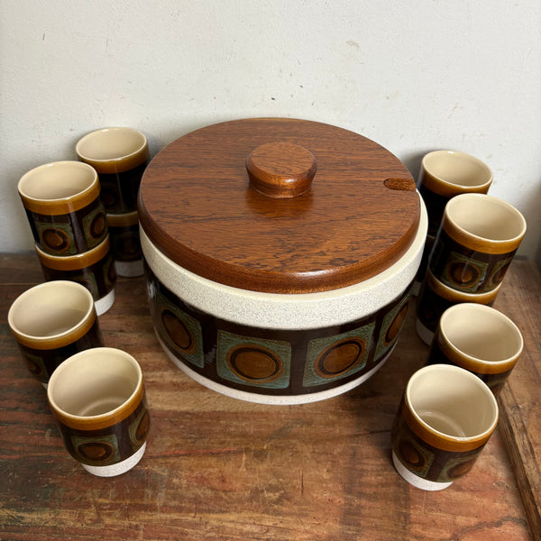 Vintage Keramik Bowle Service Dümler und Breiden 802