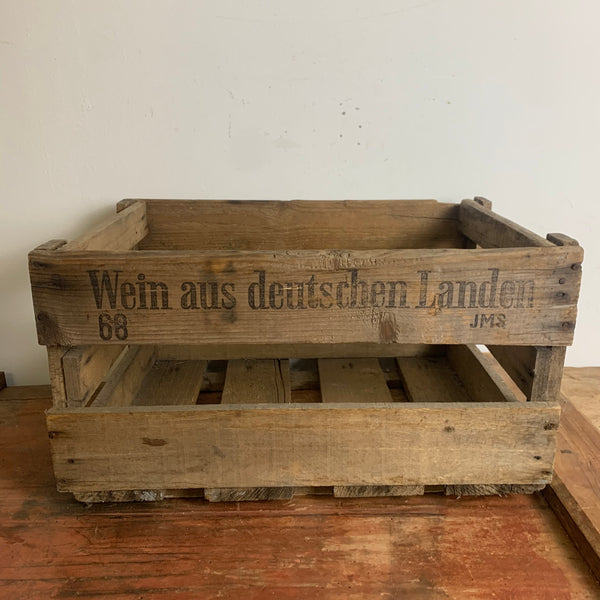 Alte Weinkiste Wein aus deutschen Landen