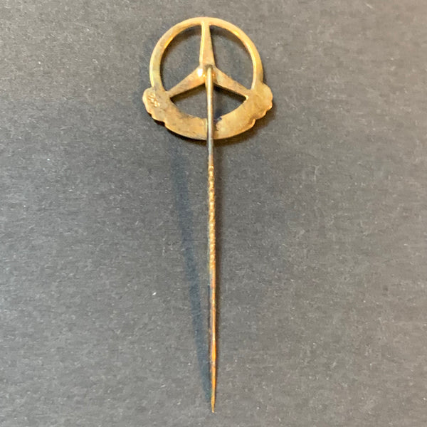 Vintage Mercedes Benz Anstecknadel 250.000 km 835 Silber vergoldet