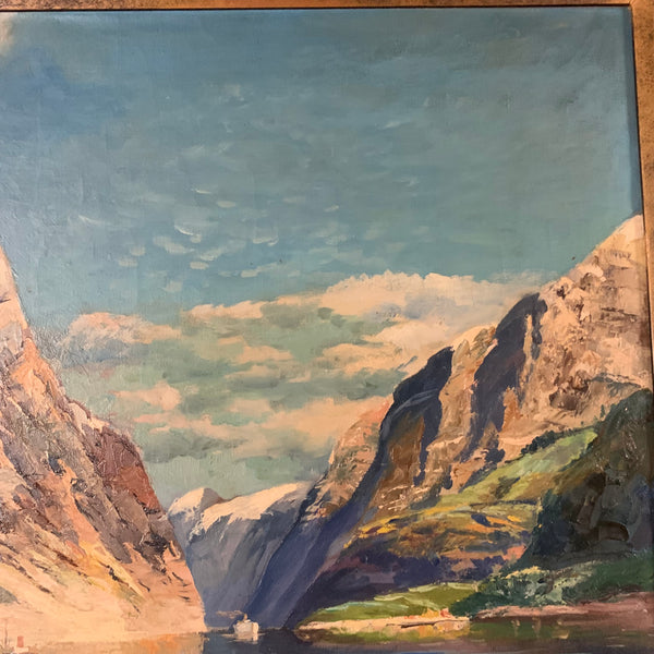 Ölgemälde Fjordlandschaft von Holmstedt