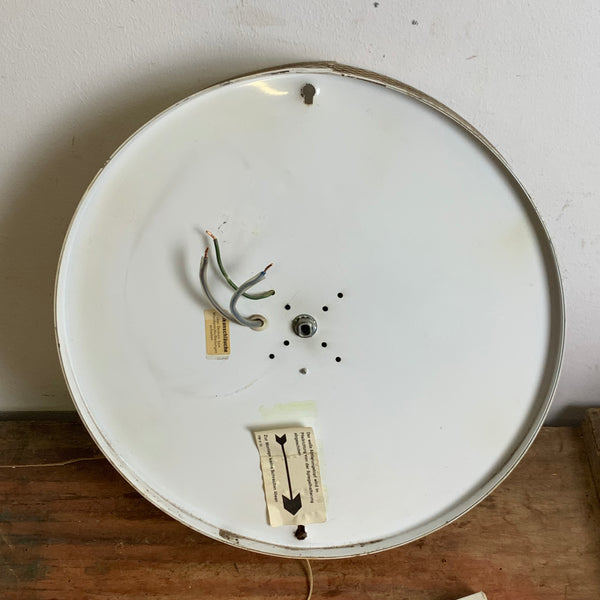 Vintage beleuchteter runder Acryl Glas Spiegel von Hustadt Leuchten