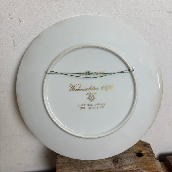 Vintage Noritake Weihnachtsteller 1979