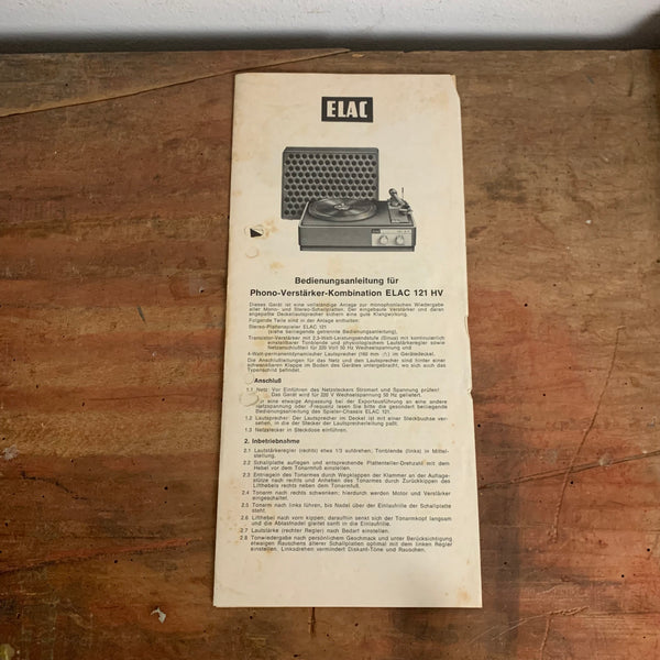 Vintage Schallplatten Spieler von ELAC