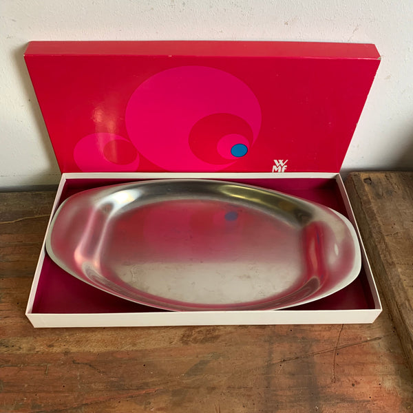 Vintage Schale von Wilhelm Wagenfeld für WMF Cromargan