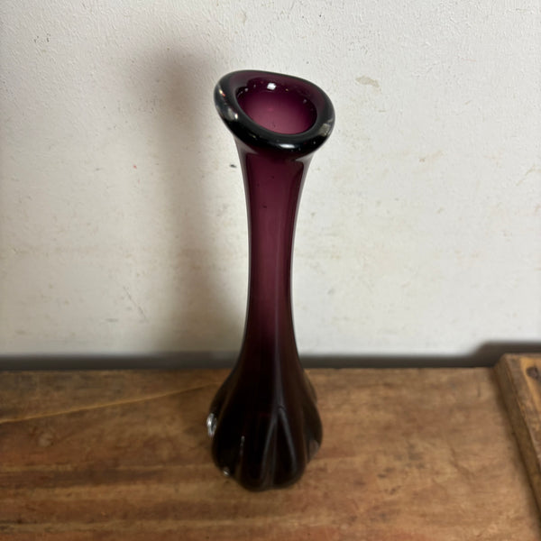 Vintage Design Kunst Glas Vase von SEA Glasbruk Kosta