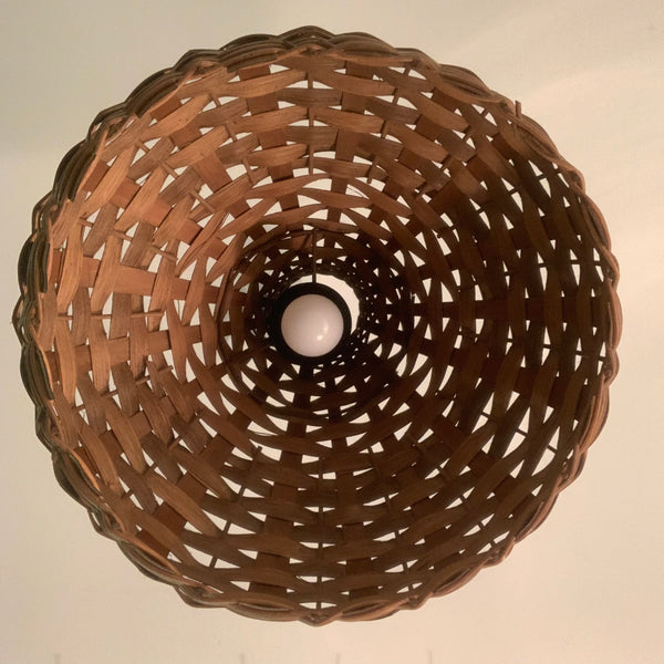 Vintage Rattan Korb Lampe