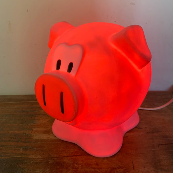 Vintage stylische Rosa Schweinchen Lampe
