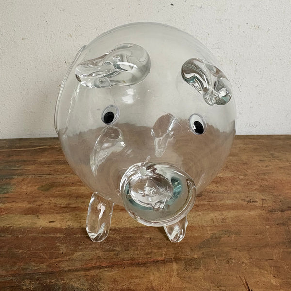 Vintage Mid Century Glas Planter Murano Schwein