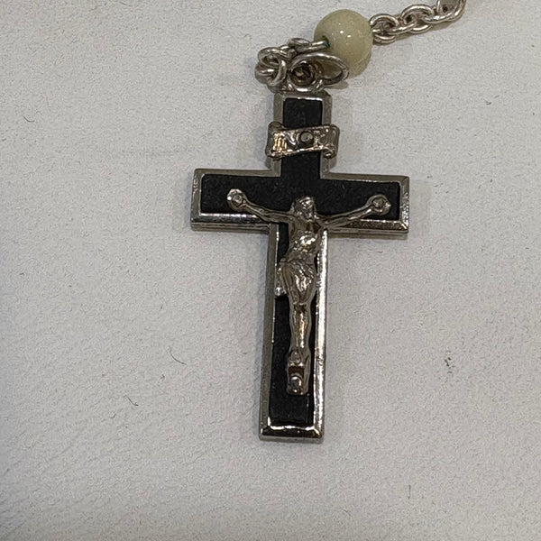 Vintage Rosenkranzdose mit Rosenkranz