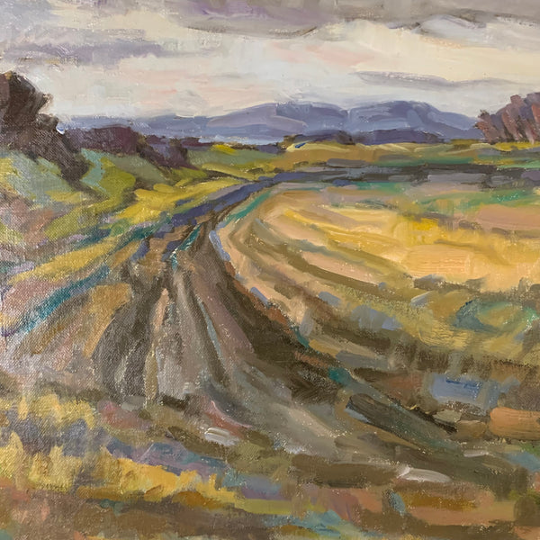 Ölgemälde Landschaft Bebensdorf von Klaus Heckert