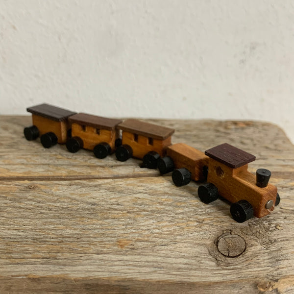 Vintage Miniatur Holz Eisenbahn