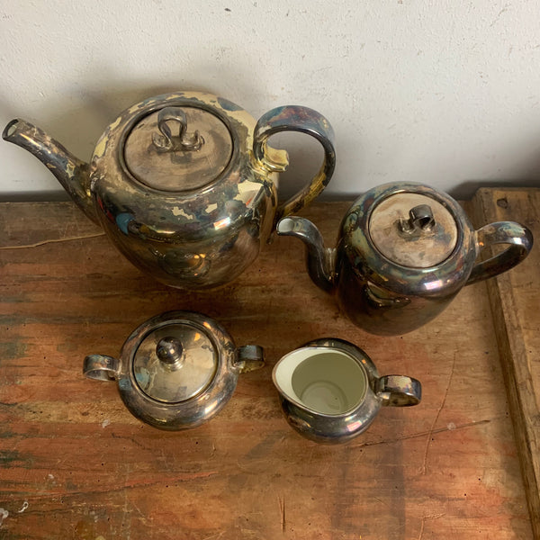 Set Feinsilber Kaffee Tee Milch Zucker Porzellan