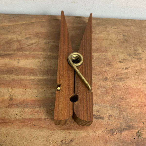 Vintage Notizen Teakholz Klammer Top Secret